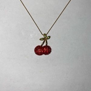 Cherries Necklace w/ original chain Like New